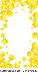 Ferritin round droplets scattered randomly.  Beauty treatment and nutrition skin care.   Wellness concept. Medical and scientific background. 