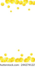 Ferritin round droplets scattered randomly.  Beauty treatment and nutrition skin care.   Wellness concept. Essential vitamins vector illustration. 