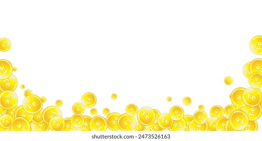 Ferritin round droplets scattered randomly.  Beauty treatment and nutrition skin care.   Healthy life concept. Medical and scientific background. 
