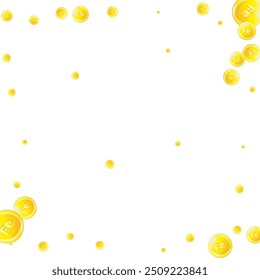 Gotas redondas de ferritina esparcidas al azar.  Tratamiento de belleza y nutrición cuidado de la piel.   Concepto de bienestar. Ilustración vectorial de vitaminas esenciales. 