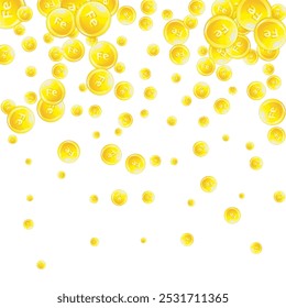 Ferritin round droplets scattered randomly.  Beauty treatment and nutrition skin care.   Healthy life concept. Medical and scientific background. 