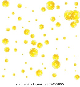 Ferritin round droplets scattered randomly.  Beauty treatment and nutrition skin care.   Medical and scientific background.  Wellness concept.