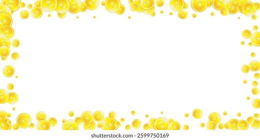 Ferritin round droplets scattered randomly.  Beauty treatment and nutrition skin care.   Wellness concept. Essential vitamins vector illustration. 
