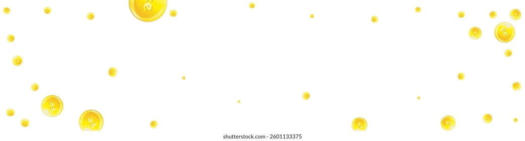 Ferritin round droplets scattered randomly.  Beauty treatment and nutrition skin care.   Essential vitamins vector illustration.  Healthy life concept.