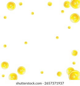 Ferritin round droplets scattered randomly.  Beauty treatment and nutrition skin care.   Healthy life concept. Medical and scientific background. 