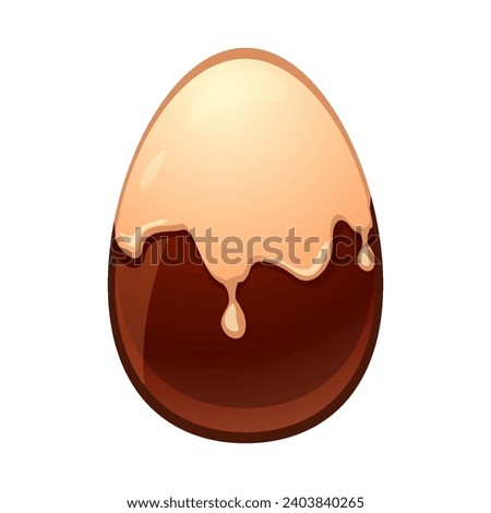 Ferrous-White Chocolate egg. Chocolate egg, surprise for Easter and holidays.