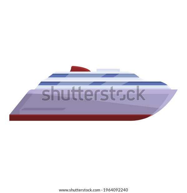 Ferry boat icon. Cartoon of\
Ferry boat vector icon for web design isolated on white\
background