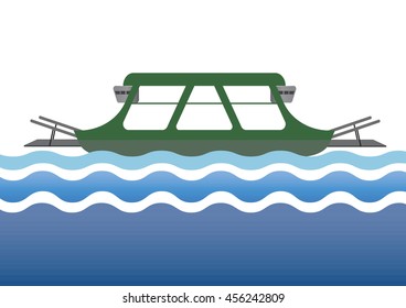 Ferry boat vector illustration 