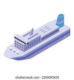 Icono de entrega de ferry. Isometric, icono vectorial de entrega de ferry para el diseño web aislado en fondo blanco