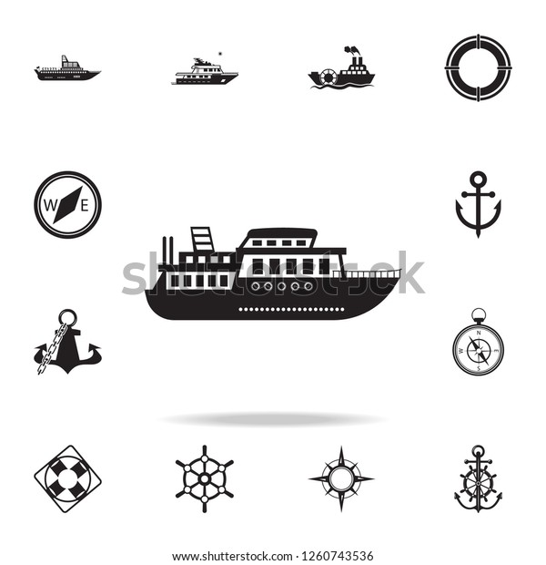 ferry icon. Detailed set of ship icons. Premium\
graphic design. One of the collection icons for websites, web\
design, mobile app