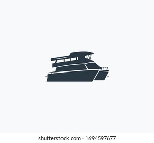 Ferry icon isolated on clean background. Ferry icon concept drawing icon in modern style. Vector illustration for your web mobile logo app UI design.