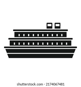 Ferry icon simple vector. Ship river. Water boat