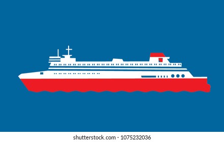 Ferry icon. Vector illustration