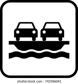 Ferry Icon. Water transport vector illustration.