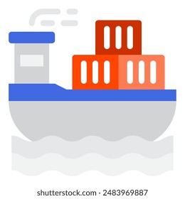 Ferry icon for web, app, infographic, etc