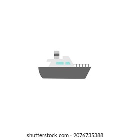 ferry ship icon in color icon, isolated on white background background