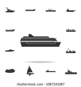 ferry ship icon. Detailed set of water transport icons. Premium graphic design. One of the collection icons for websites, web design, mobile app on white background