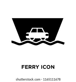 Ferry Signs icon vector isolated on white background, Ferry Signs transparent sign