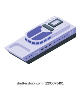 Ferry tourist icon. Isometric of ferry tourist vector icon for web design isolated on white background