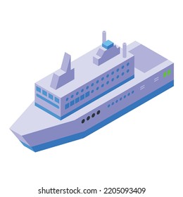 Ferry Travel Icon. Isometric Of Ferry Travel Vector Icon For Web Design Isolated On White Background