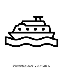 Ferry Vector Line Icon Design