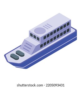 Ferry vehicle icon. Isometric of ferry vehicle vector icon for web design isolated on white background