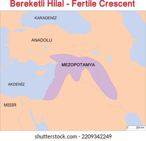 Fertile Crescent Map, Mesopotamia Map