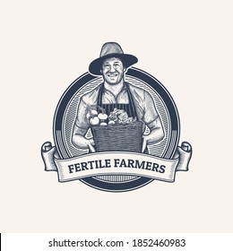 Fertile Farmers Hand Drawn Logo Vector