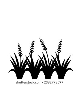 Fertile Rice Plants Design Element Vector Illustration. Fertile Rice Plants Logo. Fertile Rice Plants Icon.