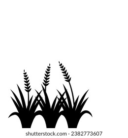 Ilustración vectorial de elementos de diseño de plantas de arroz fértil. Logo De Las Plantas De Arroz Fértil. Icono de las plantas de arroz fértil.