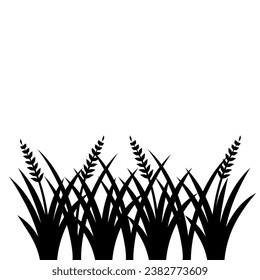 Fertile Rice Plants Design Element Vector Illustration. Fertile Rice Plants Logo. Fertile Rice Plants Icon.