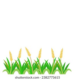 Fertile Rice Plants Design Element Vector Illustration. Fertile Rice Plants Logo. Fertile Rice Plants Icon.