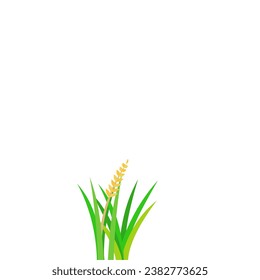 Fertile Rice Plants Design Element Vector Illustration. Fertile Rice Plants Logo. Fertile Rice Plants Icon.