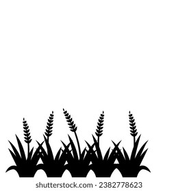 Ilustración vectorial de elementos de diseño de plantas de arroz fértil. Logo De Las Plantas De Arroz Fértil. Icono de las plantas de arroz fértil.