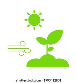Fertile soil, sunlight, water and proper wind affect plant growth. (Environmental, garden, natural, organic, ecological)