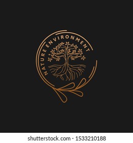 Fertile tree logo for the health logo of natural and agricultural medicine