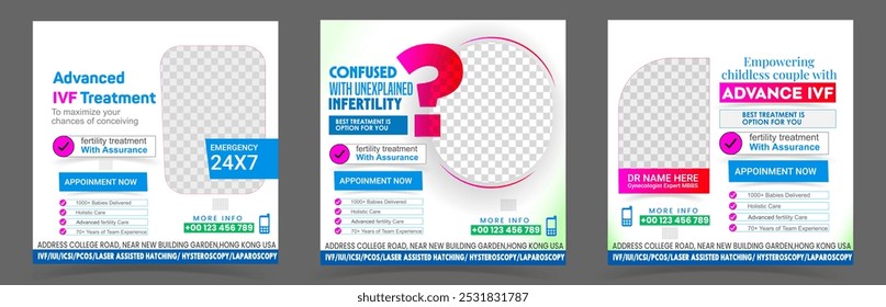 Clínica de fertilidade ou postagem nas mídias sociais