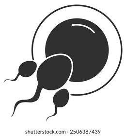 Diseño de icono de fertilidad. Salud reproductiva. Tratamiento de la fertilidad. Concepción. Planificación Familiar. Icono de Vector.