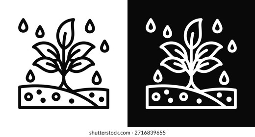 Fertility Icon White And Black Background Style