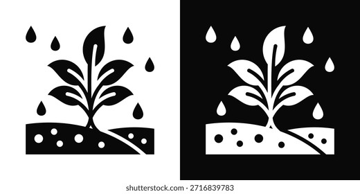Estilo de fondo blanco y negro del icono de la fertilidad