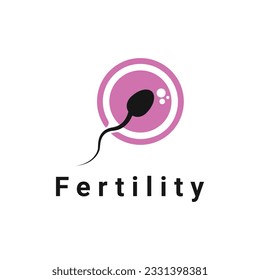 Fertility Logo Design Idea With Sperm