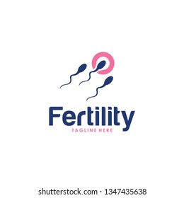 fertility logo icon with sperm