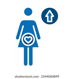 ícone Taxas de fertilidade linha vetor ilustração