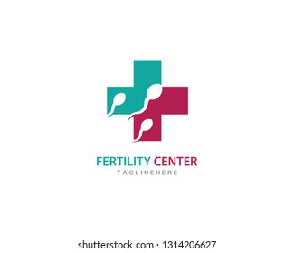 fertility Sperm logo vector template