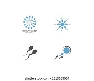 Fertility Sperm Logo Vector Template