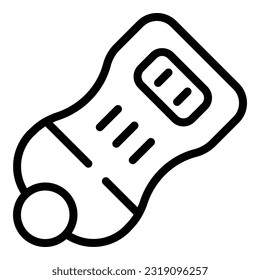 Vector de contorno de icono de prueba de fertilidad. Sigue negativo. Prueba positiva