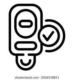 Fertility test icon outline vector. Monthly luteal phase. Oral female contraception