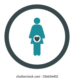 Fertility vector icon. Style is bicolor flat rounded symbol, soft blue colors, rounded angles, white background.