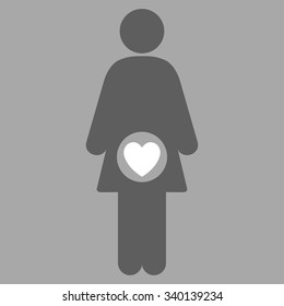 Fertility vector icon. Style is bicolor flat symbol, dark gray and white colors, rounded angles, silver background.