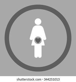 Fertility vector icon. Style is bicolor flat rounded symbol, dark gray and white colors, rounded angles, silver background.